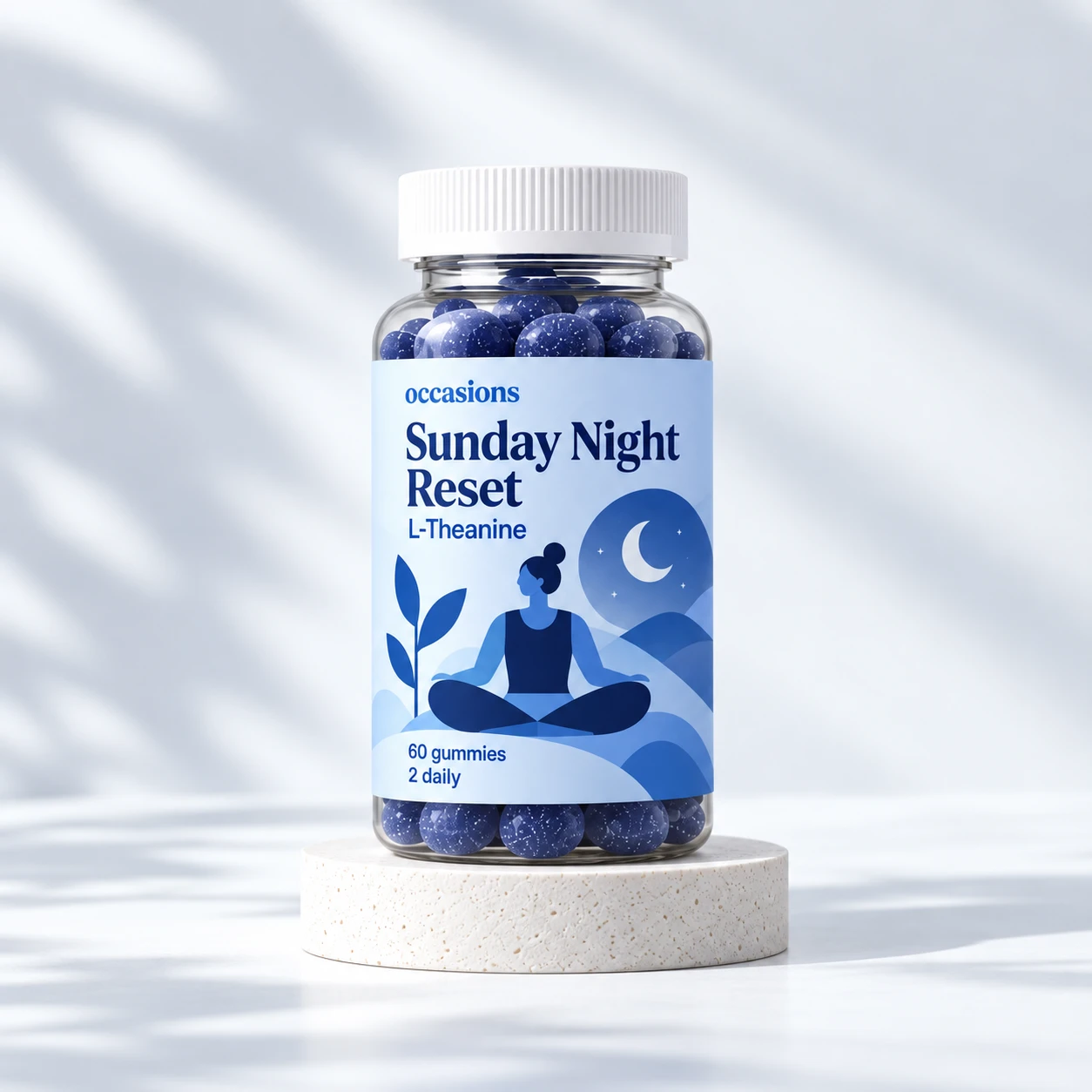 Sunday Night Reset concept packaging — L-Theanine